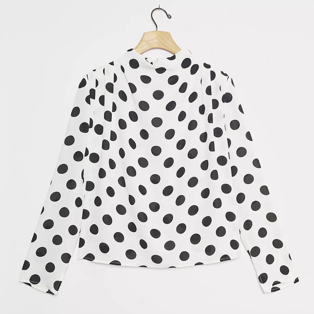 NWT Anthropologie Polka Dot Blouse